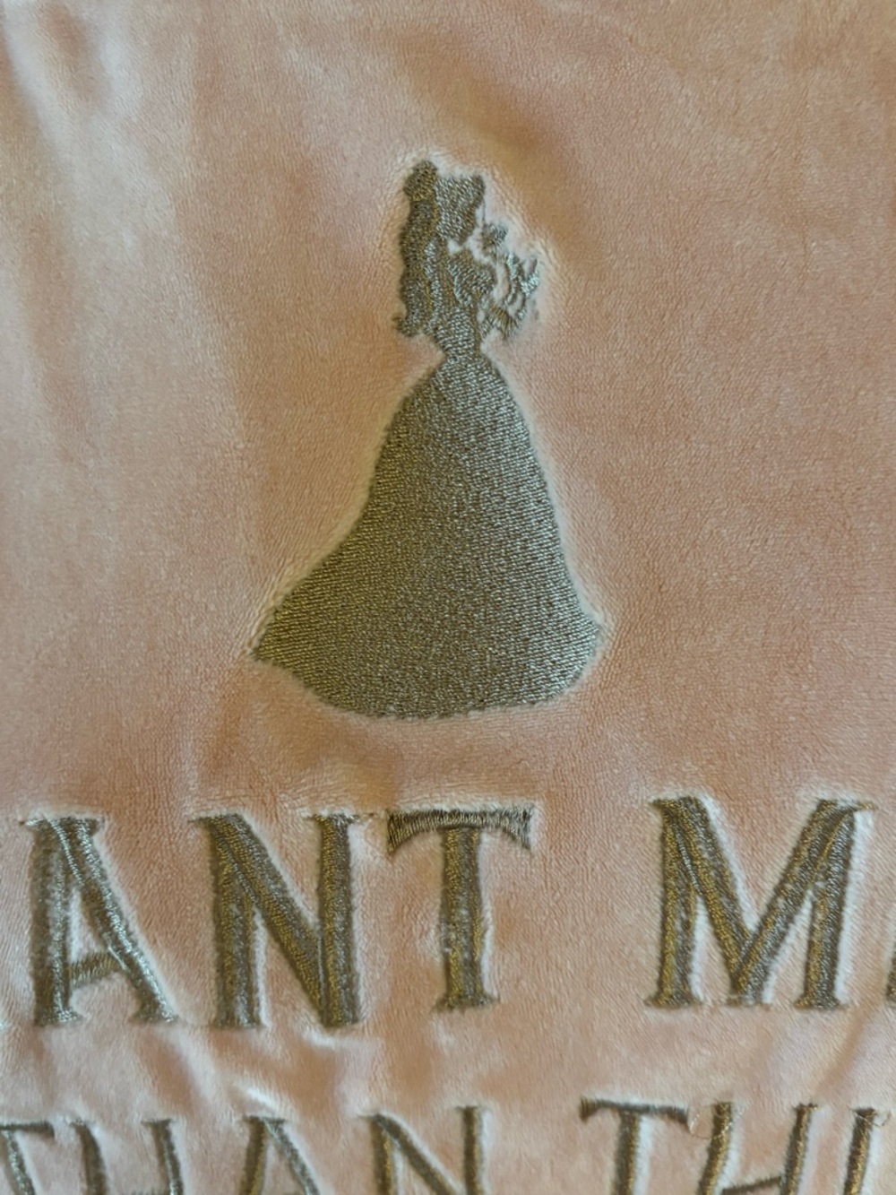 Disney Pale Pink Beauty and the Beast Velvet Crewneck Sweatshirt, M - Picture 4 of 10